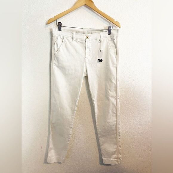 NSF The Wallace Slim Pant Trouser in cream NWT. - Picture 4 of 8